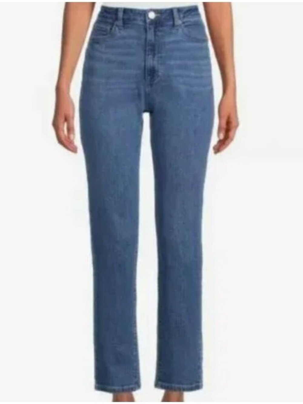 No Boundaries Juniors High Rise Straight Leg Jeans Medium Wash Size 5 NWOT